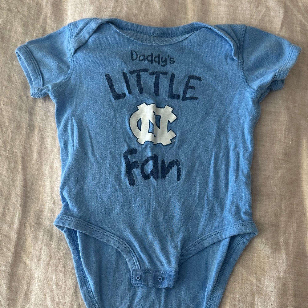 Blue Kids One Piece - Daddy's Little unc Fan 6-9 months